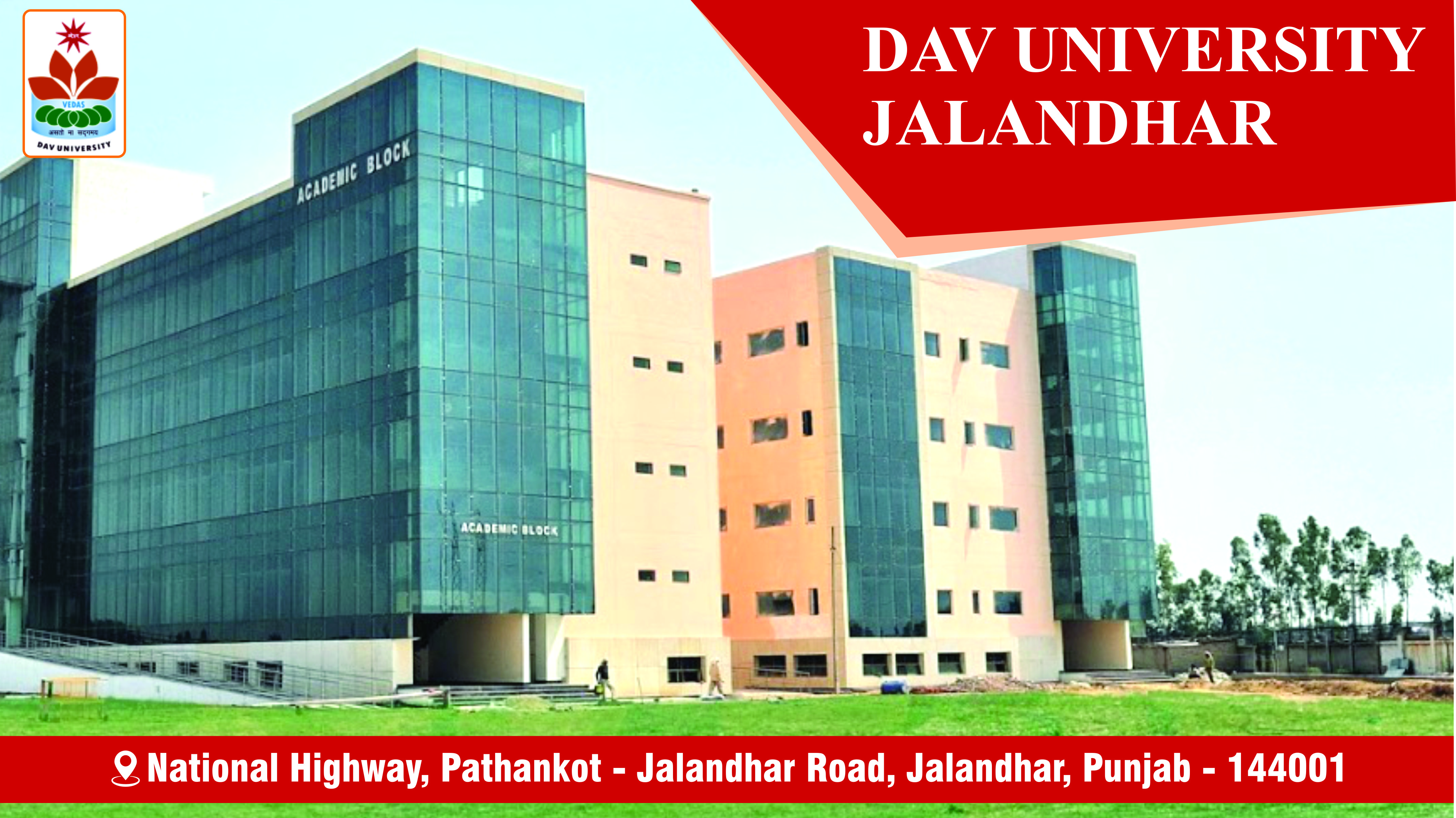 out side view of DAV University, Jalandhar